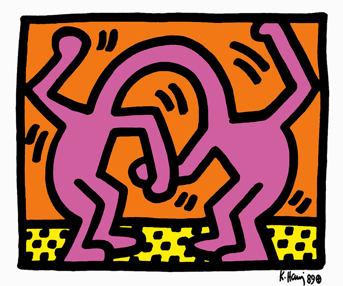Keith Haring - Screenprint - Signed and hand numbered: Artist: Haring, Keith Title: Pop Shop Technique: Screenprint on Lenox museum board size: 50 x 60 cm. (19,7 x 23,6 inch) Framed: Not framed More Information Keith Haring 1958-1990 Signed in the plate,