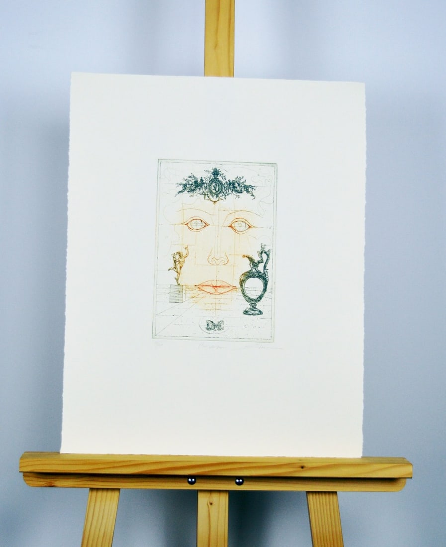 Erceanu, Dan - Etching: Artist: Erceanu, Dan Title: Rokoko Technique: Etching on Handmade paper size: 50 x 40 cm. (19,7 x 15,75 inch) Framed: Not framed More Information Hand-Signed, titled an