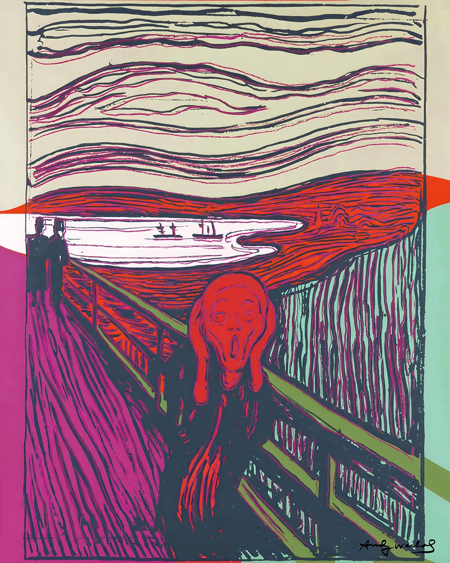 Andy Warhol - Serigraph - The Scream - Signed: Artist: Warhol, Andy Title: The Scream Technique: Serigraphic on Lenox museum board size: 101,6 x 81,28 cm. (40 x 32 inch) Framed: Not framed More Information Andy Warhol, serigraph The Scream Signed