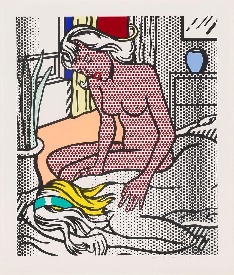 Lichtenstein, Roy - Screenprint: Artist: Lichtenstein, Roy Title: Two Nudes Technique: Screenprint on Lenox museum board size: 100 x 85 cm. (39,35 x 33,45 inch) Framed: Not framed More Information Roy