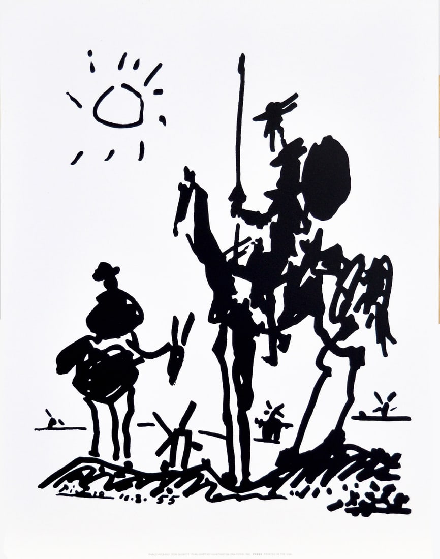 Pablo Picasso, after- Don Quixote: Artist: Picasso, Pablo, after Title: Don Quixote Technique: Offset lithograph on Smooth paper size: 35,5 x 28 cm. (14 x 11 inch) Framed: Not framed More Information Pub