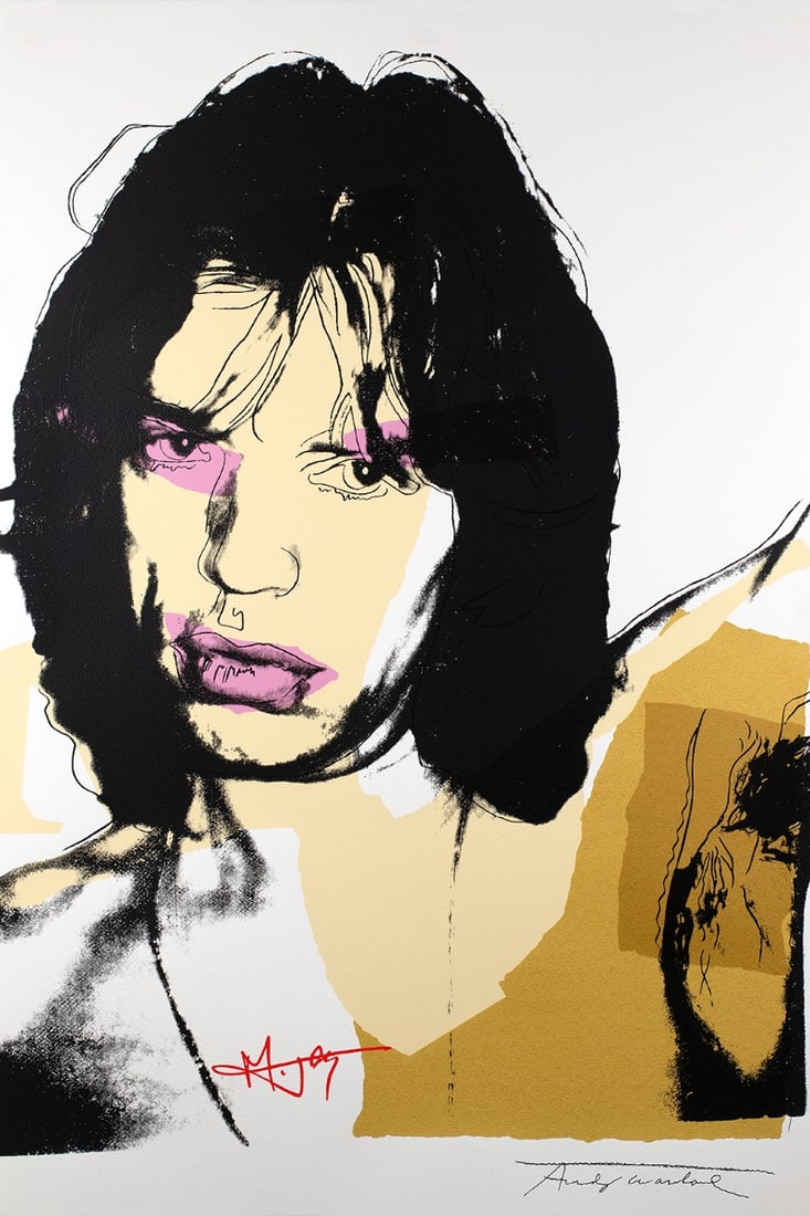 Andy Warhol - Mick Jagger - Screenprint - Signed: Artist: Warhol, Andy Title: Mick Jagger Technique: Screenprint on Lenox museum board size: 110,5 x 73,7 cm. (43,5 x 29 inch) Framed: Not framed More Information Signed