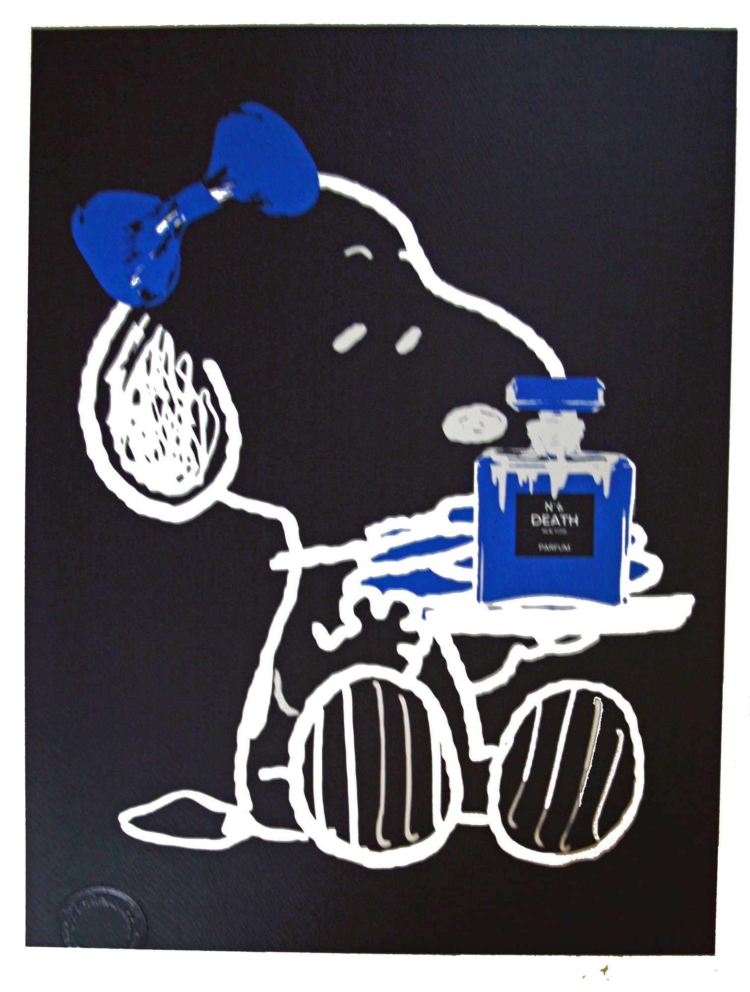 Death NYC - Silkscreen.: Artist: Death NYC Title: Snoop No 6 BLACK Technique: Silkscreen on Fine art 300 gsm paper size: 45 x 32 cm. (17,7 x 12,6 inch) Framed: Not framed More Information Hand signature by the Artist.