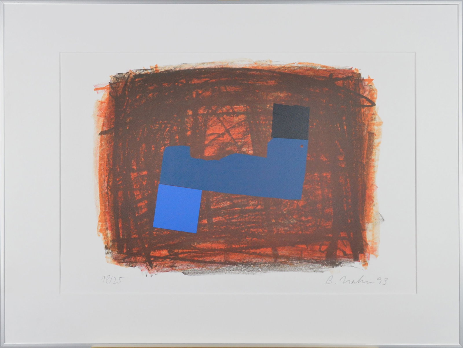 Hahn, Bernd - Lithograph - Handsigned: Artist: Hahn, Bernd Title: Composition Technique: Lithograph on Hahnemühle Velvet size: 60 x 80 cm. (23,6 x 31,5 inch) More Information Hand-Signed and numbered with pencil by th