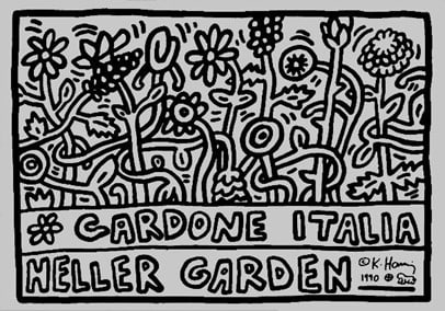 Keith Haring - Serigraph: Artist: Haring, Keith Title: Heller Garden Technique: Serigraphic on Paper size: 70 x 99,5 cm. (27,55 x 39,15 inch) Framed: Not framed More Information Ab