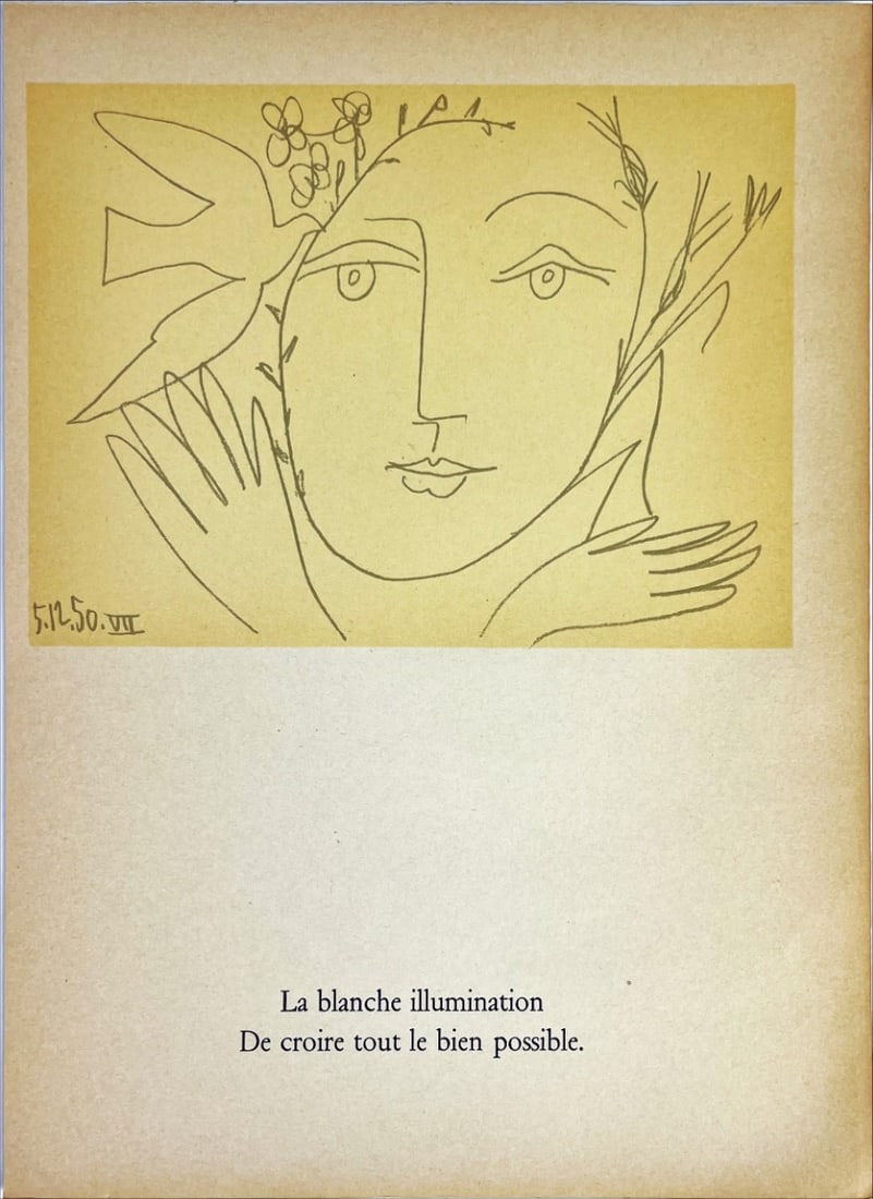 Pablo Picasso - Le Visage de la Paix - Original Mourlot lithograph 1950.: Artist: Picasso, Pablo Title: Le Visage de la Paix Technique: Lithograph on Velin Handmade paper size: 19,4 x 13,4 cm. (7,65 x 5,3 inch) Framed: Not framed More Information