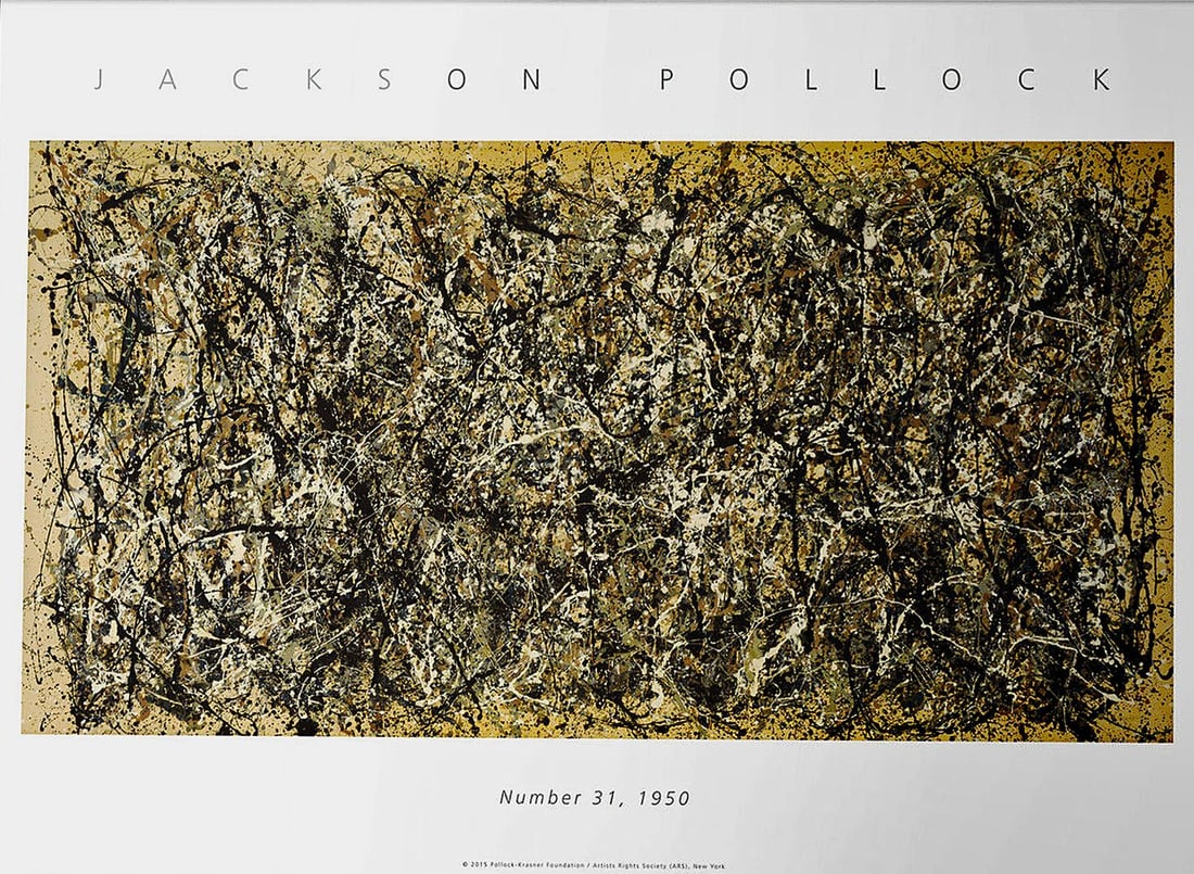 Jackson Pollock - Number 31 - Serigraph: Artist: Pollock, Jackson Title: Number 31 Technique: Serigraphic on Paper size: 70 x 100 cm. (27,55 x 39,35 inch) Framed: Not framed More Information Poster of Jackson