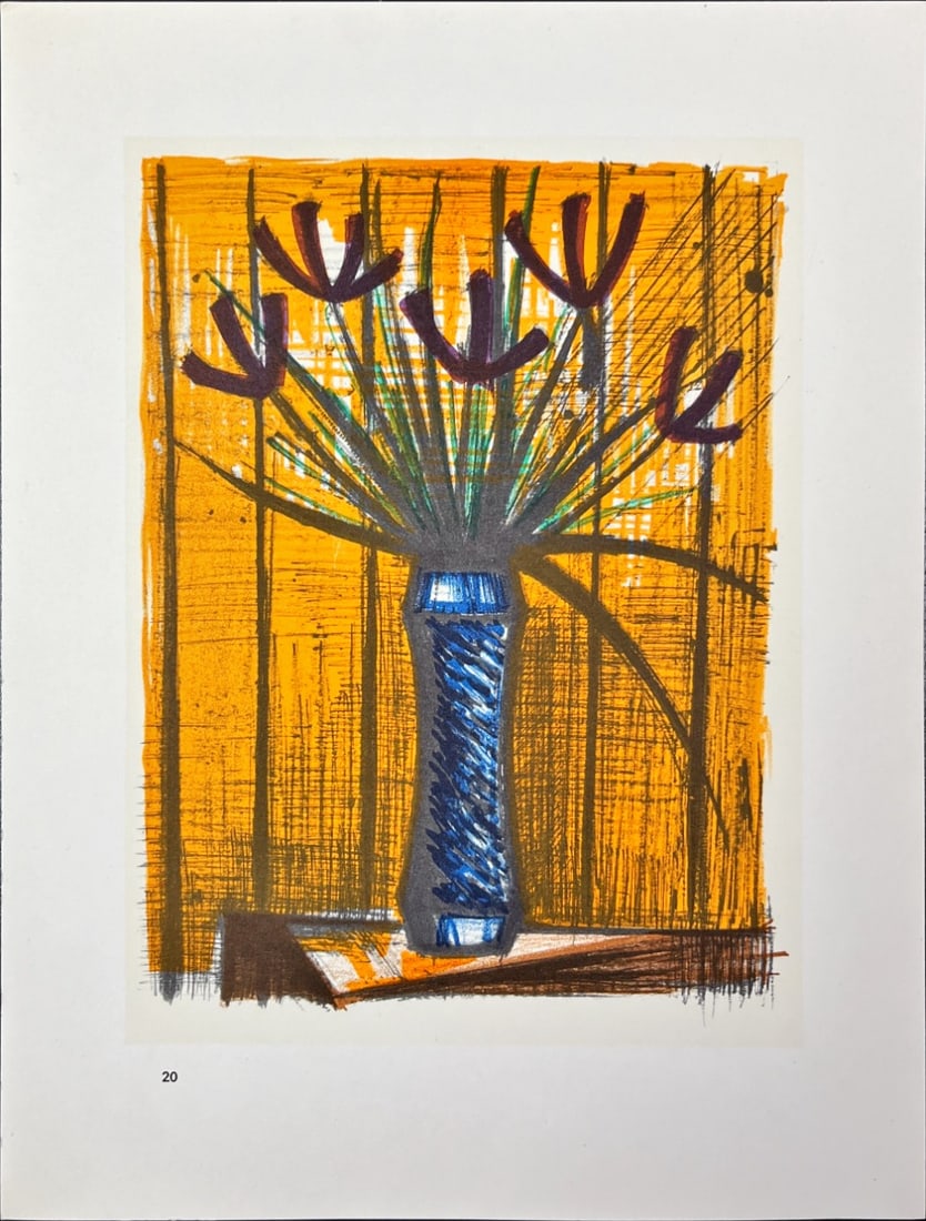 Buffet, Bernard - Couple d'oiseaux - Lithograph: Artist: Buffet, Bernard Title: Untitled Technique: Lithograph on Velijn Archer Papier 250 gr size: 31 x 24 cm. (12,2 x 9,45 inch) Framed: Not framed More Information Ti
