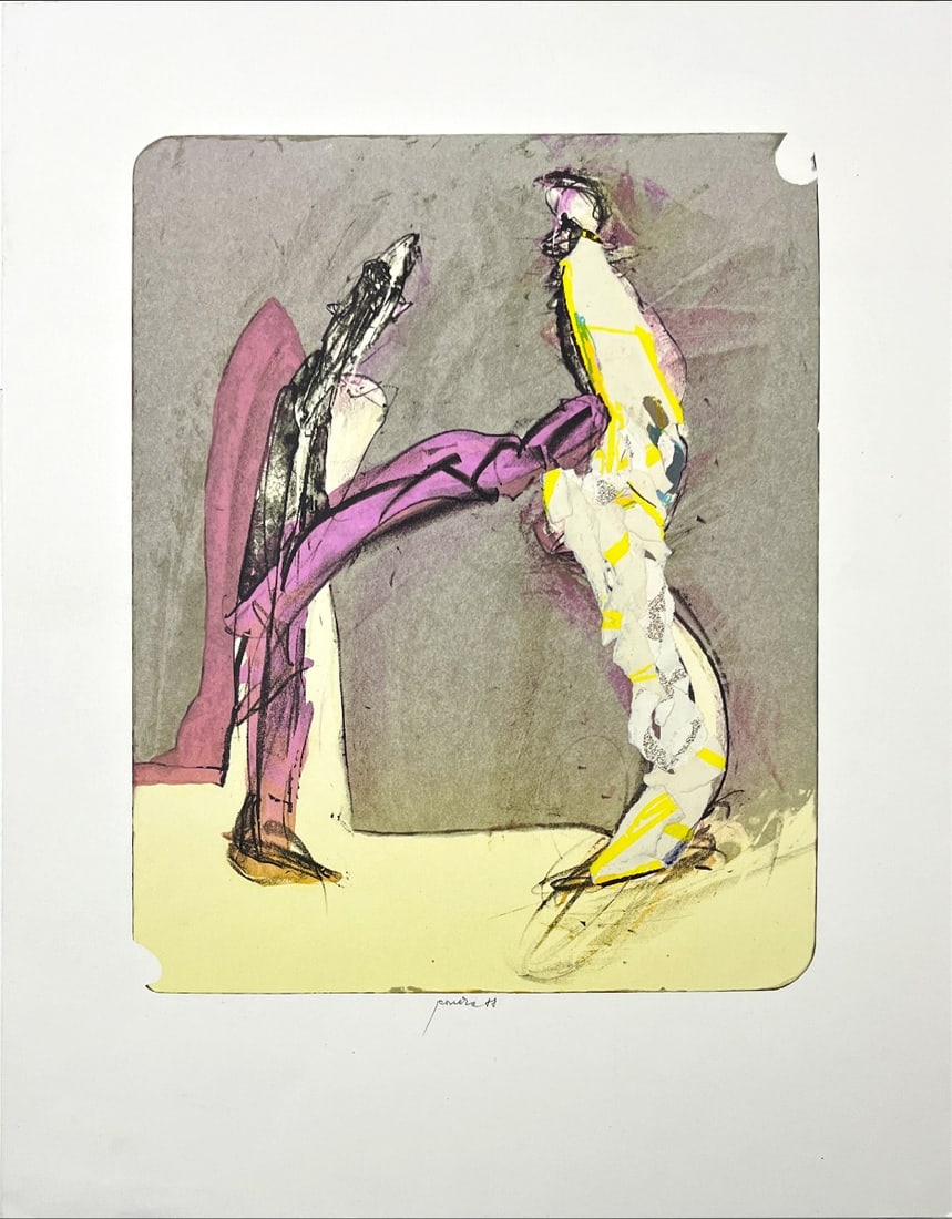 Pavel Rou?ka - Lithograph - hand signed: Artist: Rou?ka, Pavel Title: Untitled Technique: Lithograph on Handmade paper size: 49 x 33,5 cm. (19,3 x 13,2 inch) Framed: Not framed More Information Pavel Roucka Czech, born 1942. Lithograph