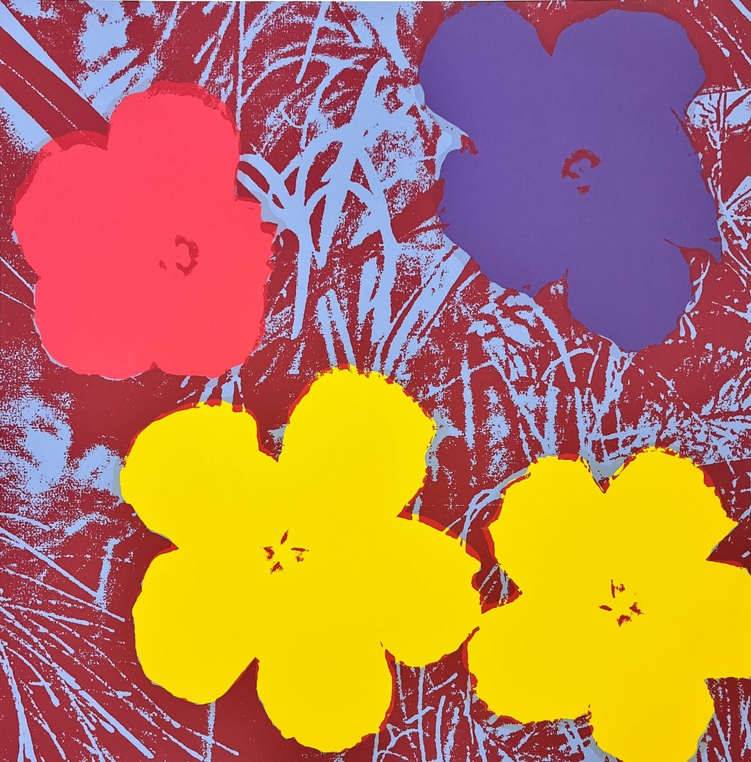 Andy Warhol - Screenprint - Flowers: Artist: Warhol, Andy Title: Flowers Technique: Screenprint on Museum board (heavy weight paper) size: 91 x 91 cm. (35,85 x 35,85 inch) Framed: Not framed More Information<