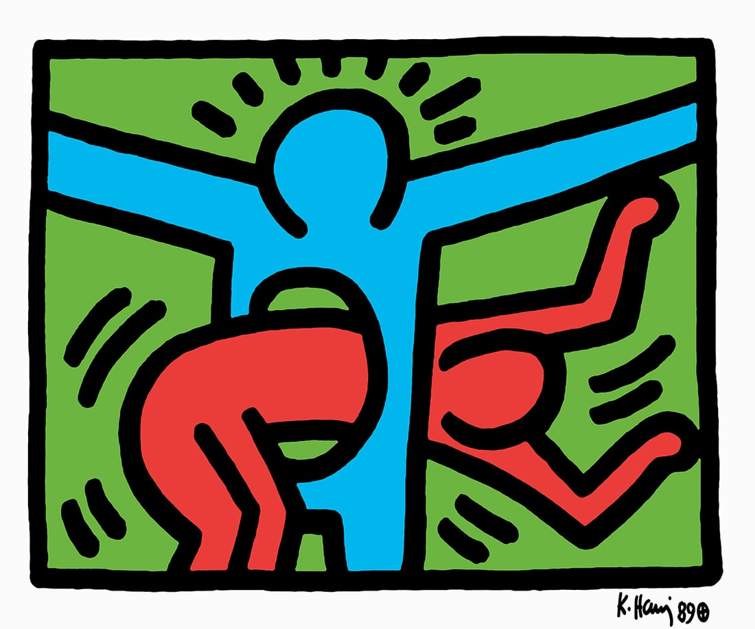 Keith Haring - Screenprint - Signed and hand numbered: Artist: Haring, Keith Title: Pop Shop Technique: Screenprint on Lenox museum board size: 50 x 60 cm. (19,7 x 23,6 inch) Framed: Not framed More Information Keith Haring 1958-1990 Signed in the plate,