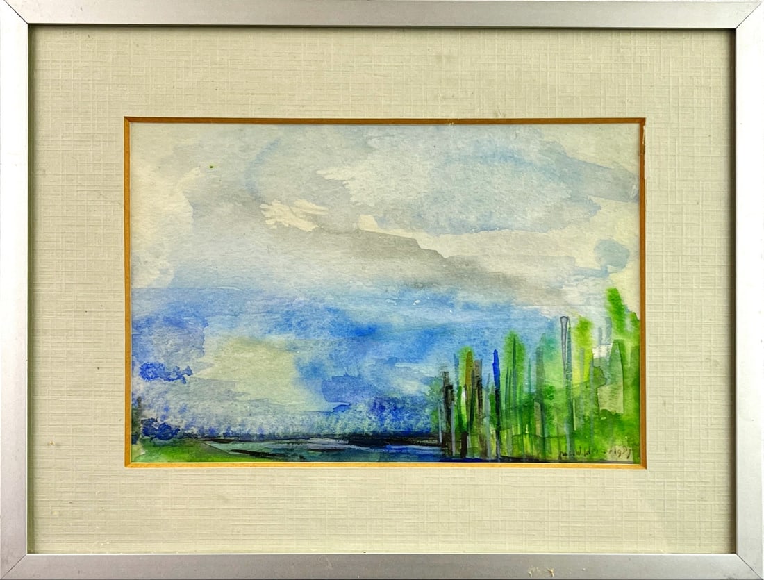 Wildevuur, Maya - Water Color - Handsigned: Artist: Wildevuur, Maya Title: t Wad Technique: Watercolor on Arches paper size: 20 x 25 cm. (7,85 x 9,85 inch) More Information Title: 't Wad (the name of coastal wetland at the northern coasts
