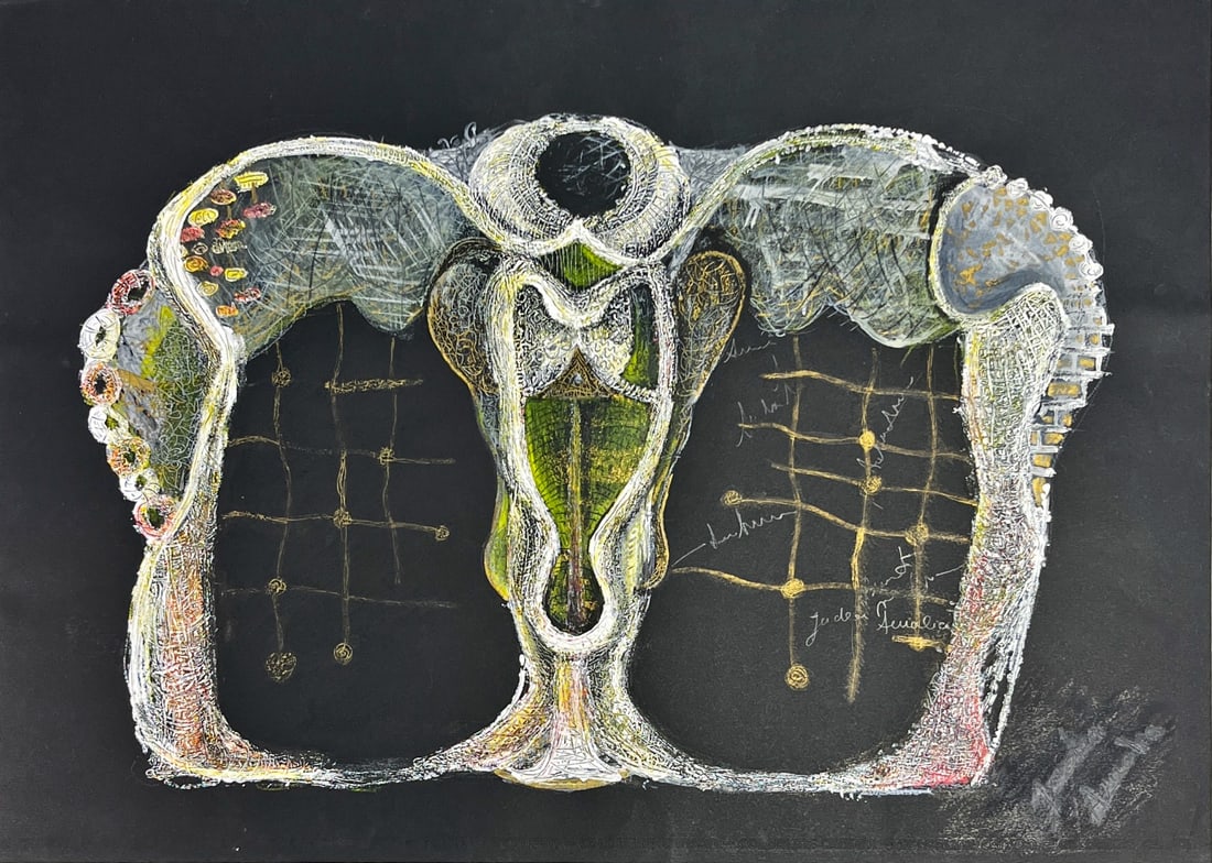 Amalia Judea - Gouache - Hand signed: Artist: Judea, Amalia Title: Untitled Technique: Gouache on Black Paper size: 50 x 70 cm. (19,7 x 27,55 inch) Framed: Not framed More Information Amalia Judea Very beautiful gouache Comes from the