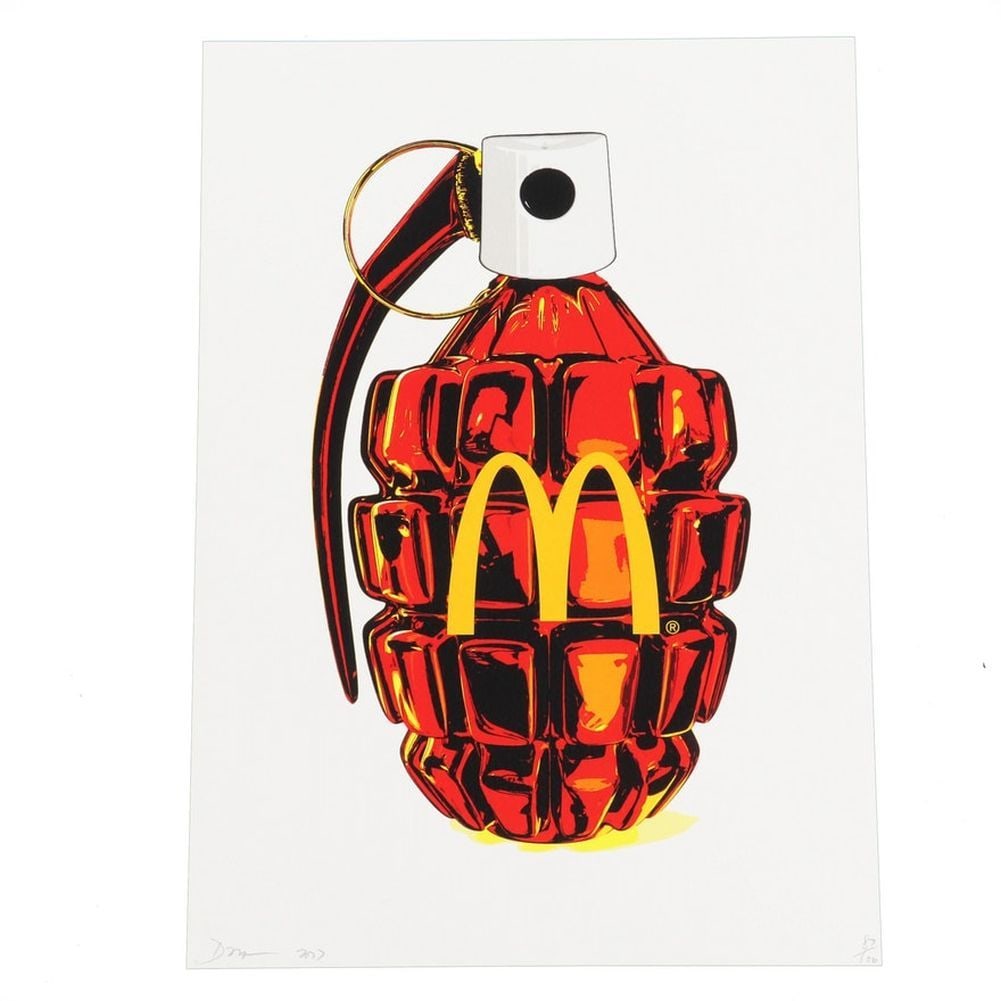 Death NYC - Silkscreen: Artist: Death NYC Title: Mc Bomb Red Y Technique: Silkscreen on Fine art 300 gsm paper size: 45 x 32 cm. (17,7 x 12,6 inch) Framed: Not framed More Information Hand sig
