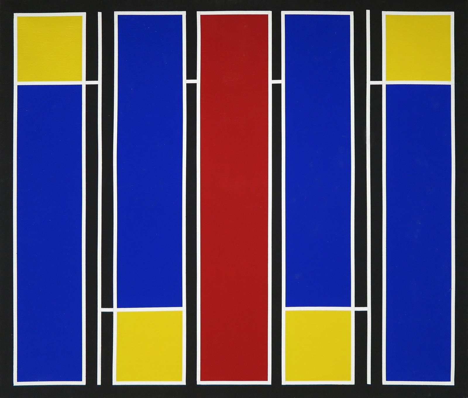 Berg, Siep van den - Oil Painting.: Artist: Berg, Siep van den Title: Composition IV-27 Technique: Acrylic painting on Canvas size: 130 x 150 cm. (51,2 x 59,05 inch) Framed: Not framed More Information Hand-Signed verso (backside) with