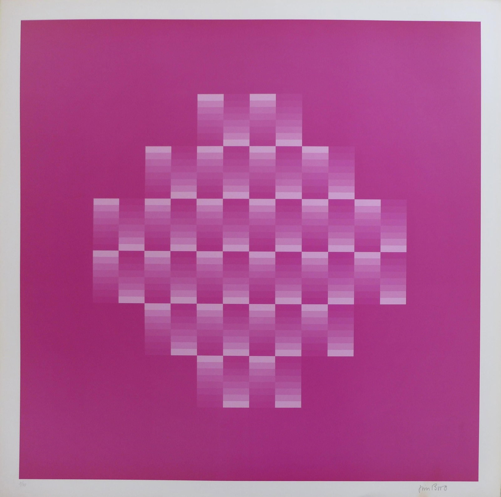 Bird, Jim. Tribute to Vasarely. Lithograph - Handsigned (1 of 3)