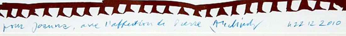 Pierre Alechinsky - Lithograph - Handsigned: Artist: Alechinsky, Pierre Title: Peindre à demi-mot Technique: Lithograph on Handmade paper size: 93 x 63 cm. (36,6 x 24,8 inch) Framed: 101 x 71 cm. (39,75 x 27,95 inch)