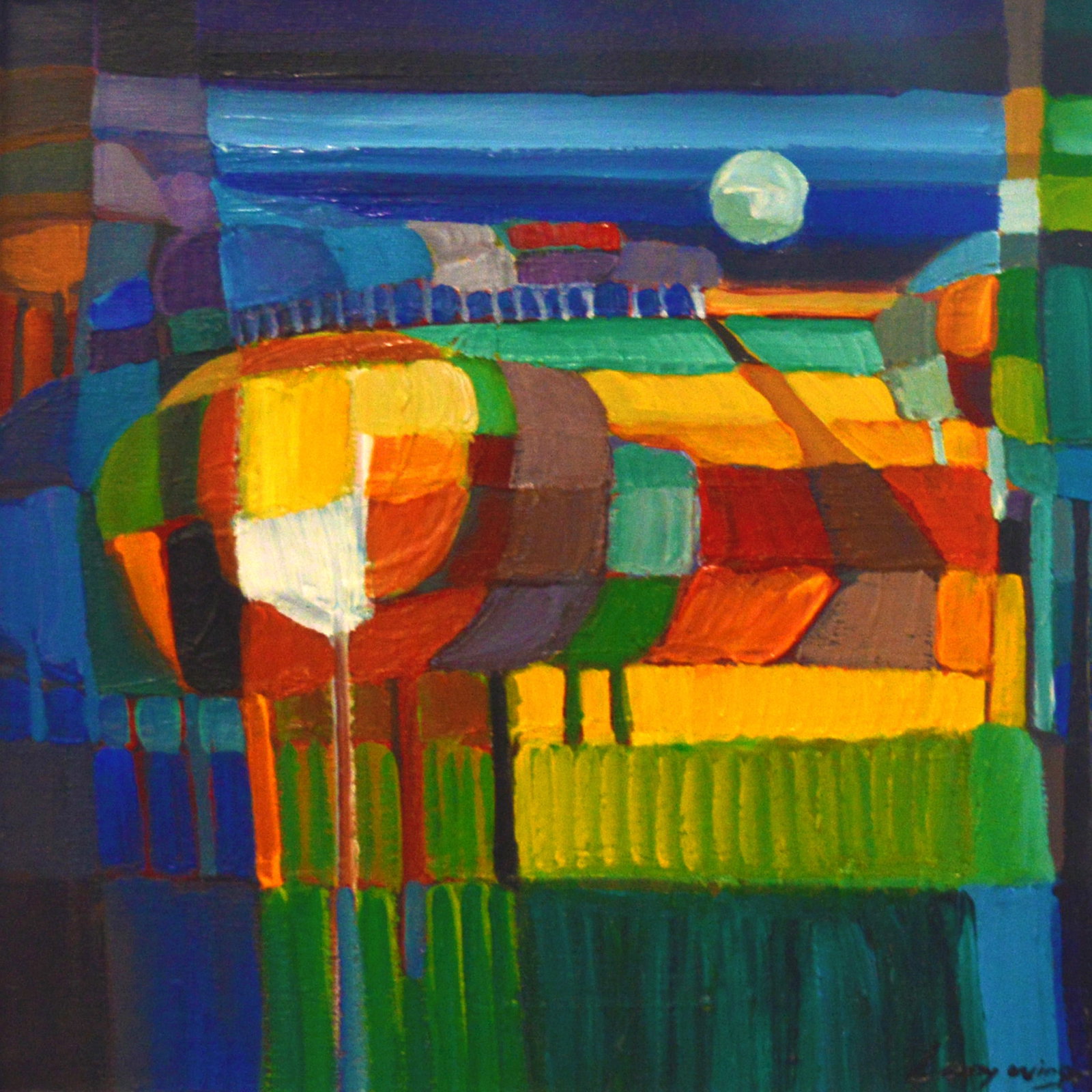 Wing, Lony - Acryl Painting.: Artist: Wing, Lony Title: The Illusion Technique: Acrylic painting on Canvas size: 40 x 40 cm. (15,75 x 15,75 inch) More Information Hand signature by the Artist. Comes with COA. About the artist
