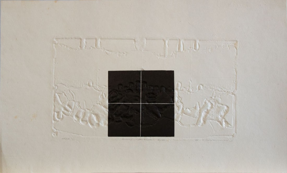 Gieryszewski, Ryszard - Silkscreen - Handsigned: Artist: Gieryszewski, Ryszard Title: Kadr Technique: Silkscreen on Bütten, Handmade paper size: 29 x 47 cm. (11,4 x 18,5 inch) Framed: Not framed More Information Hand-