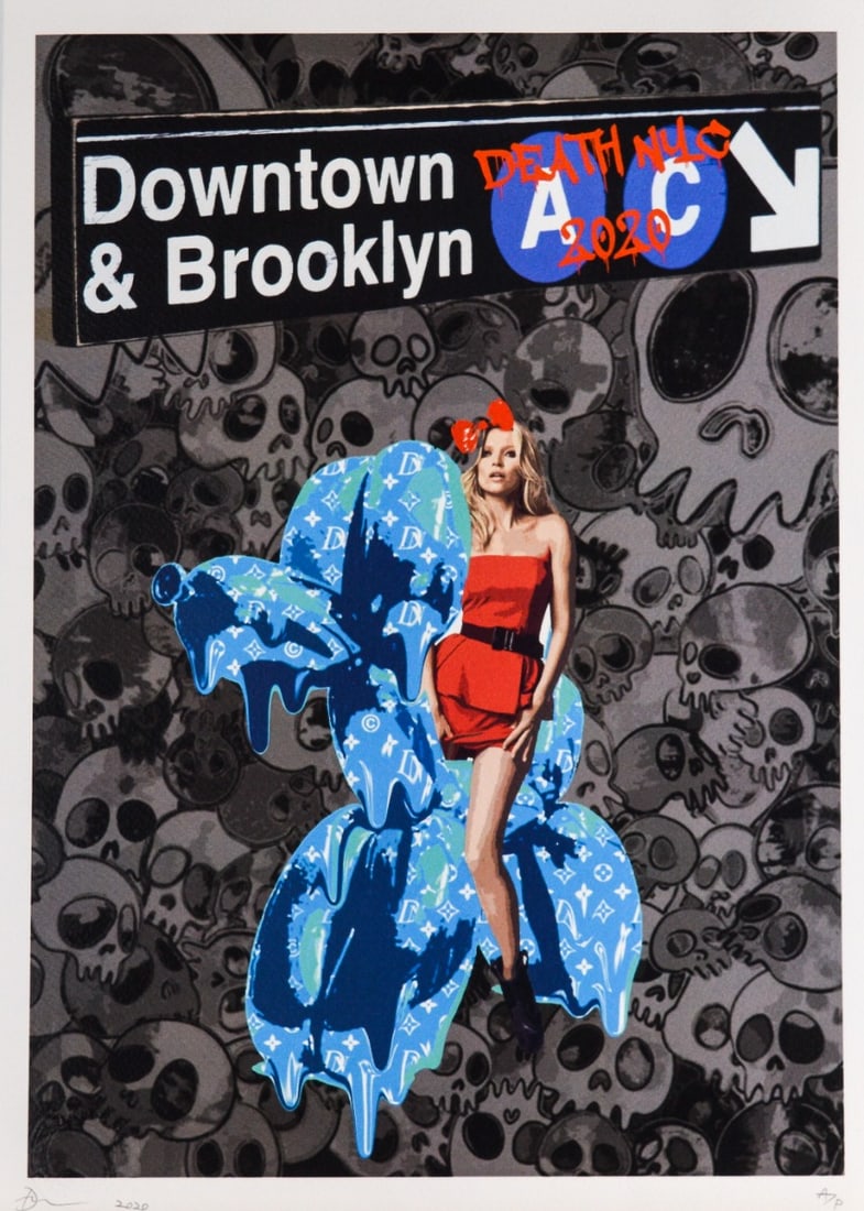 Death NYC - Silkscreen.: Artist: Death NYC Title: DEATH Downtown Technique: Silkscreen on Fine art 300 gsm paper size: 45 x 32 cm. (17,7 x 12,6 inch) Framed: Not framed More Information Hand si