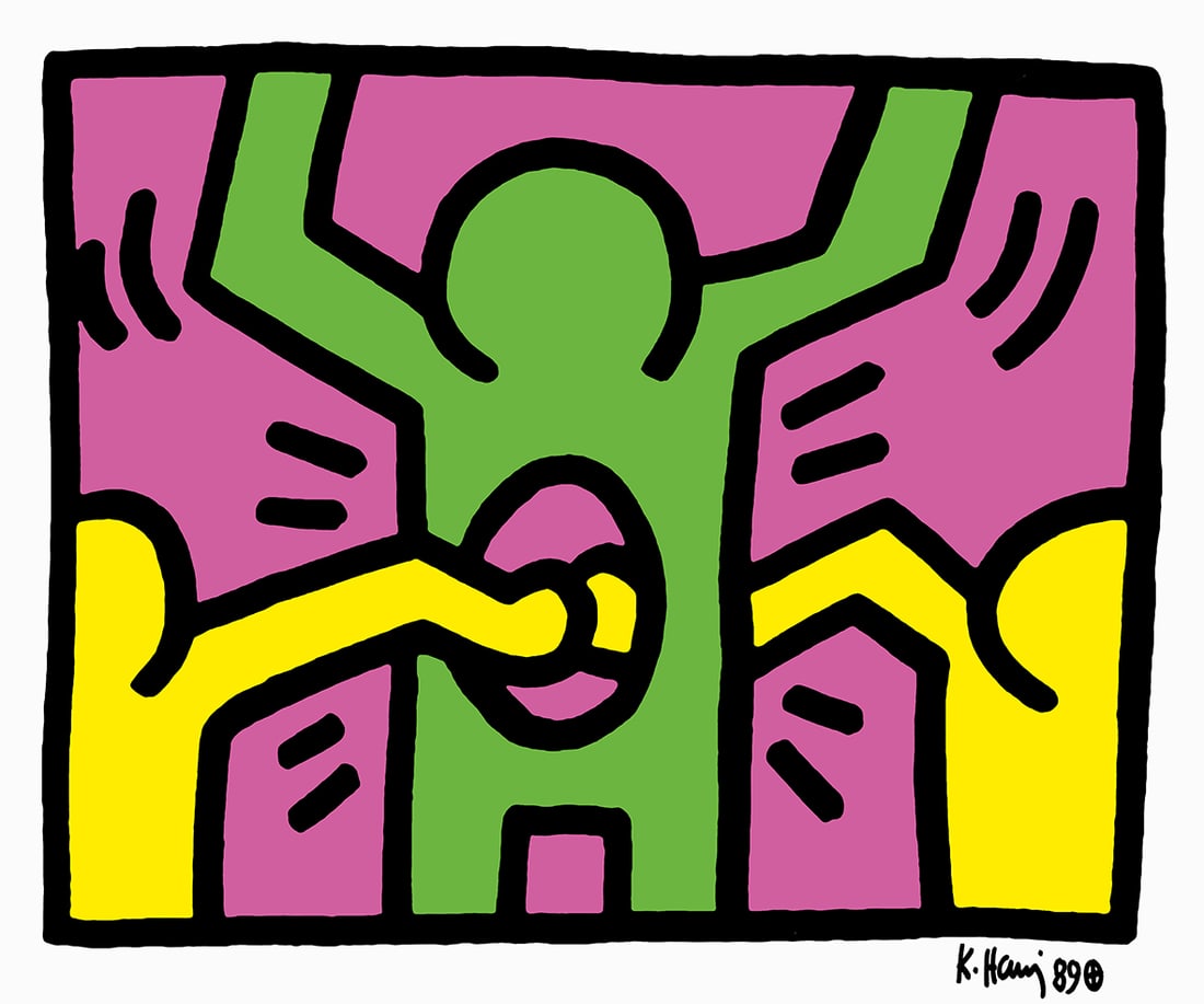 Keith Haring - Screenprint - Signed and hand numbered: Artist: Haring, Keith Title: Pop Shop Technique: Screenprint on Lenox museum board size: 50 x 60 cm. (19,7 x 23,6 inch) Framed: Not framed More Information Keith Haring