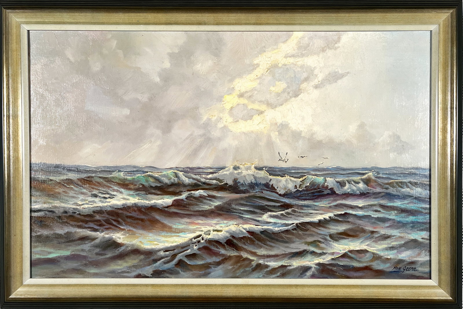 Geene, Max - North Sea - Oil painting - Hand-signed (1 of 2)