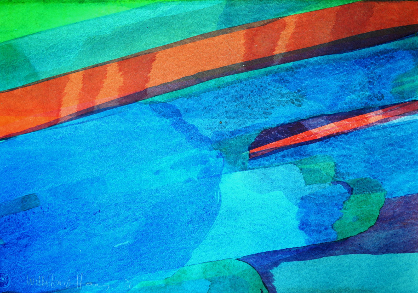 Haas, Willebrod - Water Color.: Artist: Haas, Willibrord Title: Composition Technique: Watercolor on Hahnemühle Velvet size: 41 x 58 cm. (16,15 x 22,85 inch) Framed: Not framed More Information Hand-S