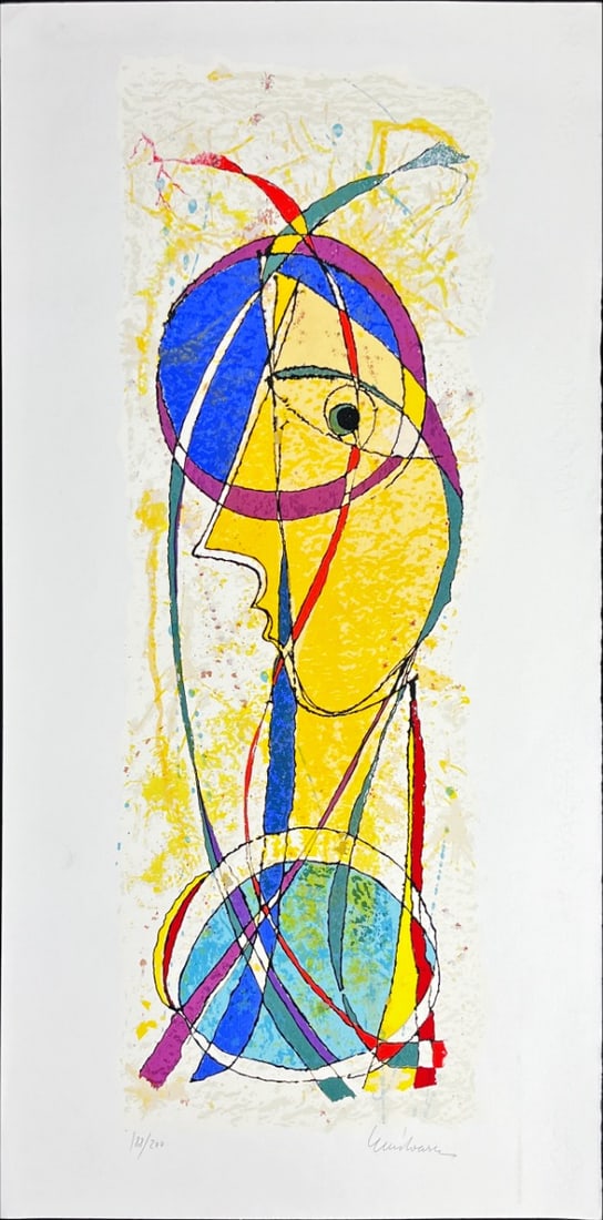 Luís Soares - Lithograph - Hand signed: Artist: Soares, Luís Title: Untitled Technique: Lithograph on Handmade paper size: 70,5 x 35,5 cm. (27,75 x 14 inch) Framed: Not framed More Information 1952 - Luís Soares was born on 22 August in