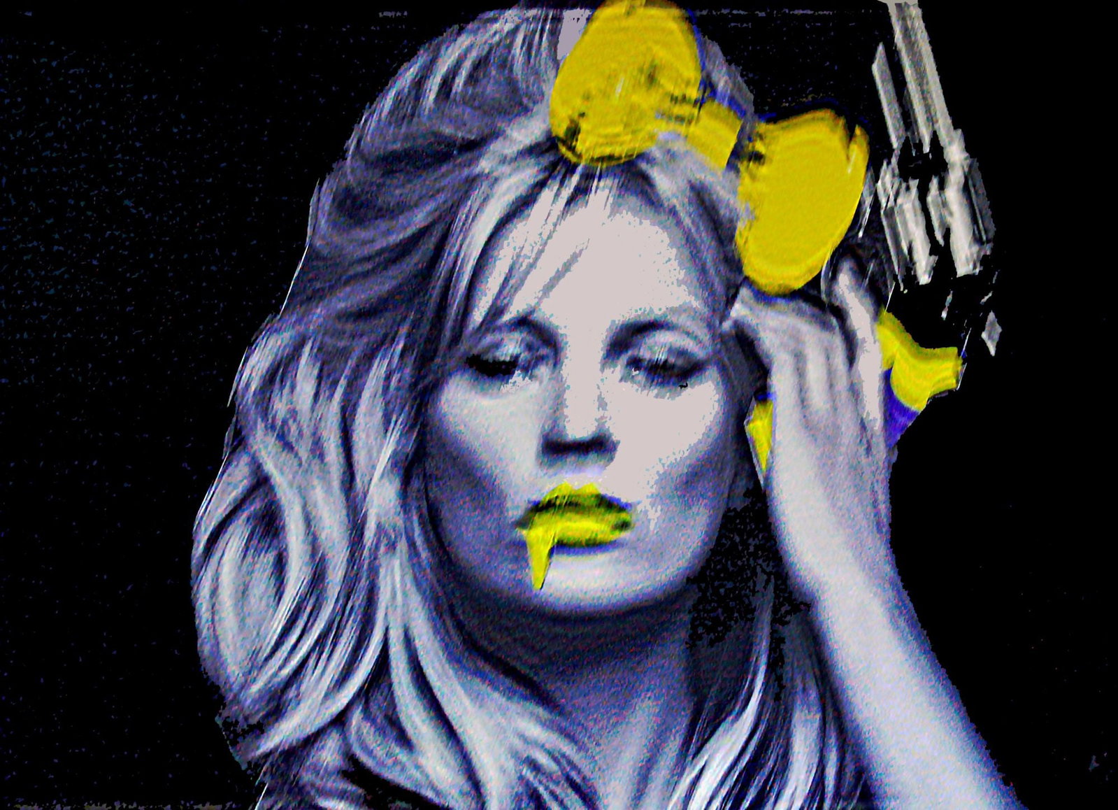 Death NYC - Emily Gun Y - Silkscreen: Artist: Death NYC Title: Emily Gun Y Technique: Silkscreen on Fine art 300 gsm paper size: 45 x 32 cm. (17,7 x 12,6 inch) Framed: Not framed More Information Hand signa