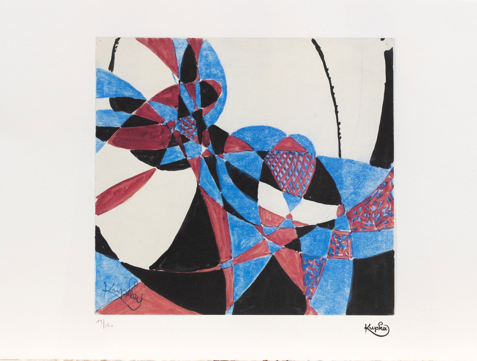 Kupka, František - Lithograph: Artist: Kupka, František Title: Untitled Technique: Lithograph on Arches paper size: 38 x 28,5 cm. (14,95 x 11,2 inch) Framed: Not framed More Information Signature imprimée. hand-numbered.
