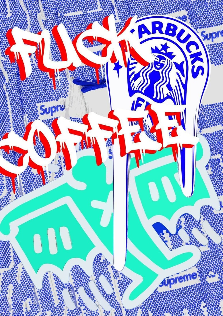 Death NYC - Silkscreen: Artist: Death NYC Title: F Coffee 2 Technique: Silkscreen on Fine art 300 gsm paper size: 45 x 32 cm. (17,7 x 12,6 inch) Framed: Not framed More Information Hand signature by the Artist. Original