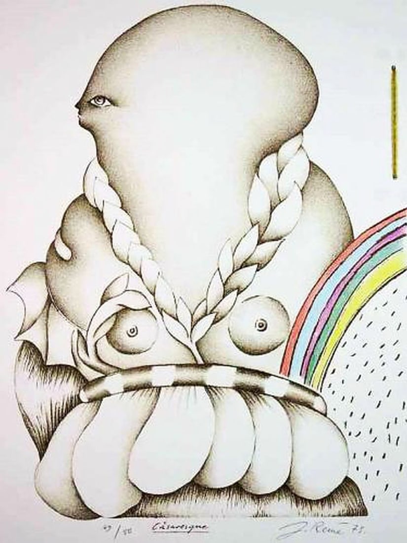 Remé. Jorge - Lithograph: Artist: Remé, Jorg Title: Cäsaresque Technique: Lithograph on Arches paper size: 65 x 51 cm. (25,6 x 20,1 inch) Framed: Not framed More Information Edition: 49/50. Handsigned titled and dated in
