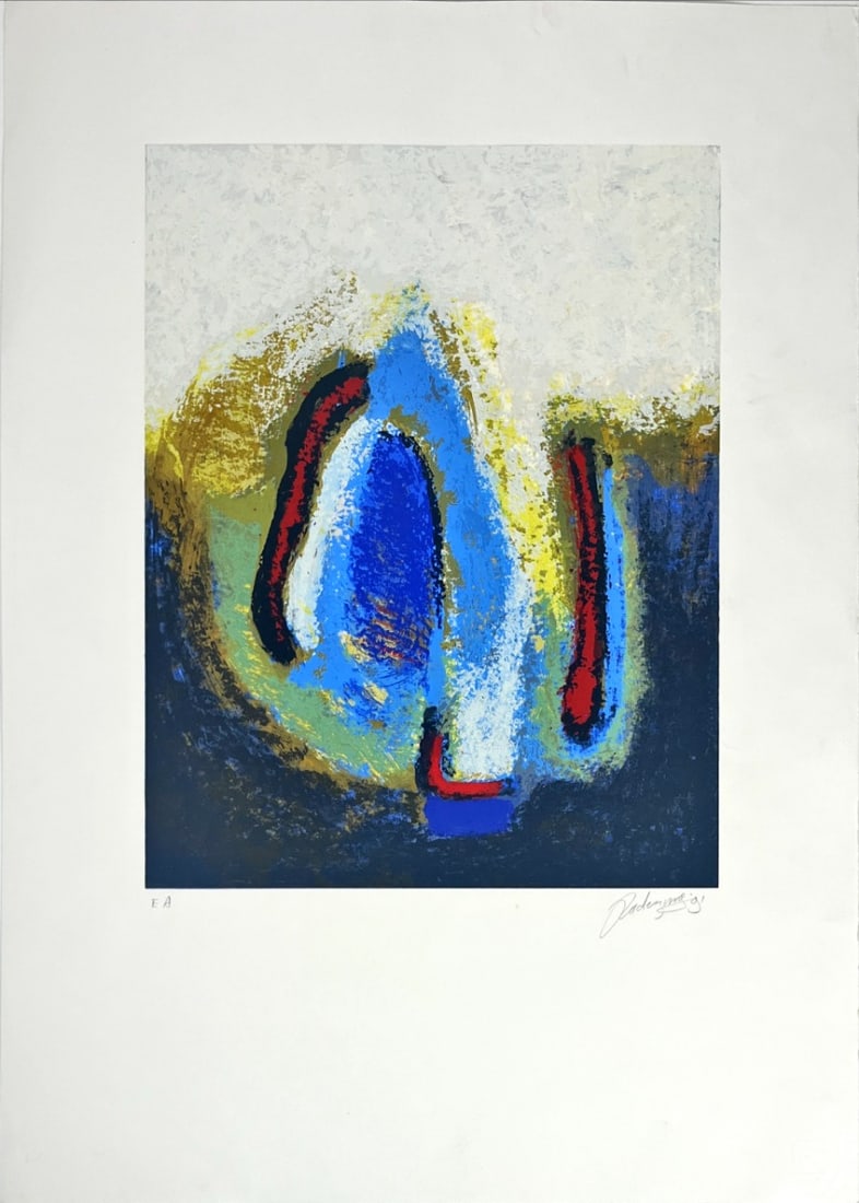 Jan Radersma - Silkscreen - Hand signed: Artist: Radersma, Jan Title: Untitled Technique: Silkscreen on Handmade paper size: 76 x 56 cm. (29,9 x 22,05 inch) Framed: Not framed More Information In 1948: Born in