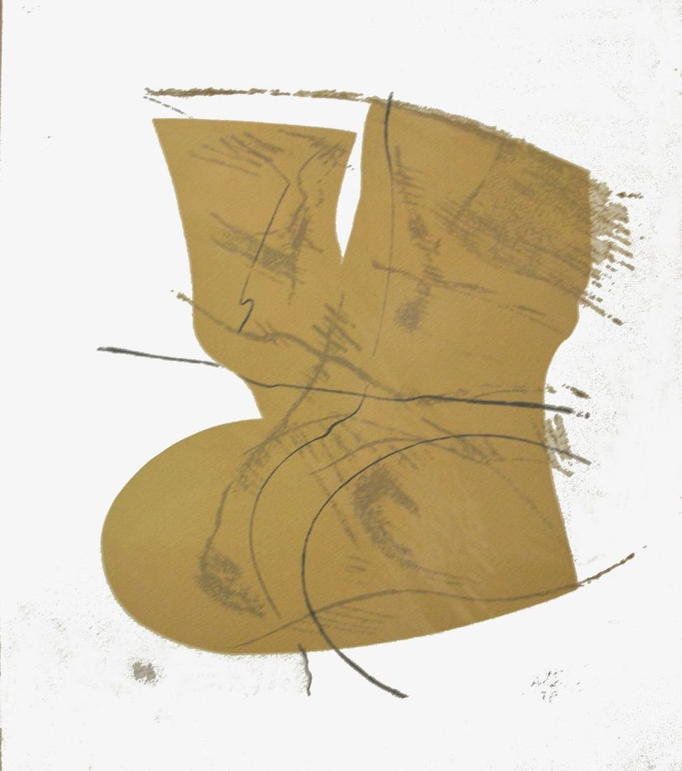 Manzano, Aciscio - Lithograph - Handsigned: Artist: Manzano, Acisclo Title: Untitled Technique: Lithograph on Arches paper size: 65 x 52 cm. (25,6 x 20,45 inch) Framed: Not framed More Information Title: Composition. Edition: P.A. (proof the