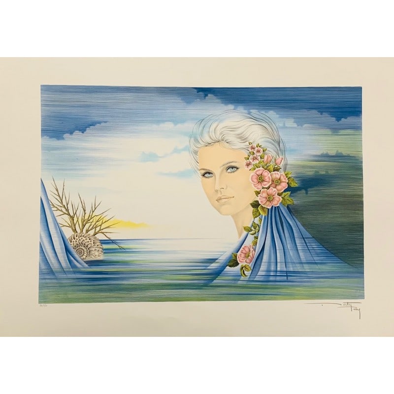 Pierre Bertin - Lithograph - Hand signed: Artist: Bertin, Pierre Title: VISAGE ANGELIQUE Technique: Lithograph on Handmade paper size: 56 x 76 cm. (22,05 x 29,9 inch) Framed: Not framed More Information BERTIN Pierre was born in 1926 and