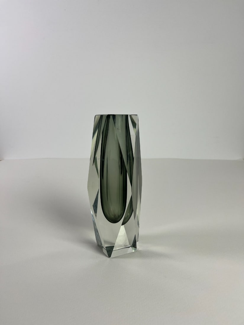 Murano - Multi facets block vase - 2