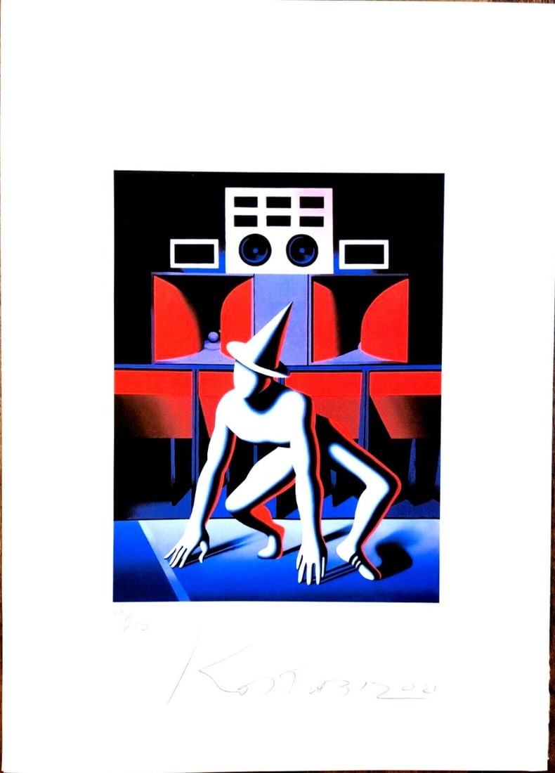 Kostabi, Mark - Lithograph - Hand-signed: Artist: Kostabi, Mark Title: Untitled Technique: Lithograph on Handmade paper size: 70 x 50 cm. (27,55 x 19,7 inch) Framed: Not framed More Information Lithograph Mark Kostabi Limited reproduction