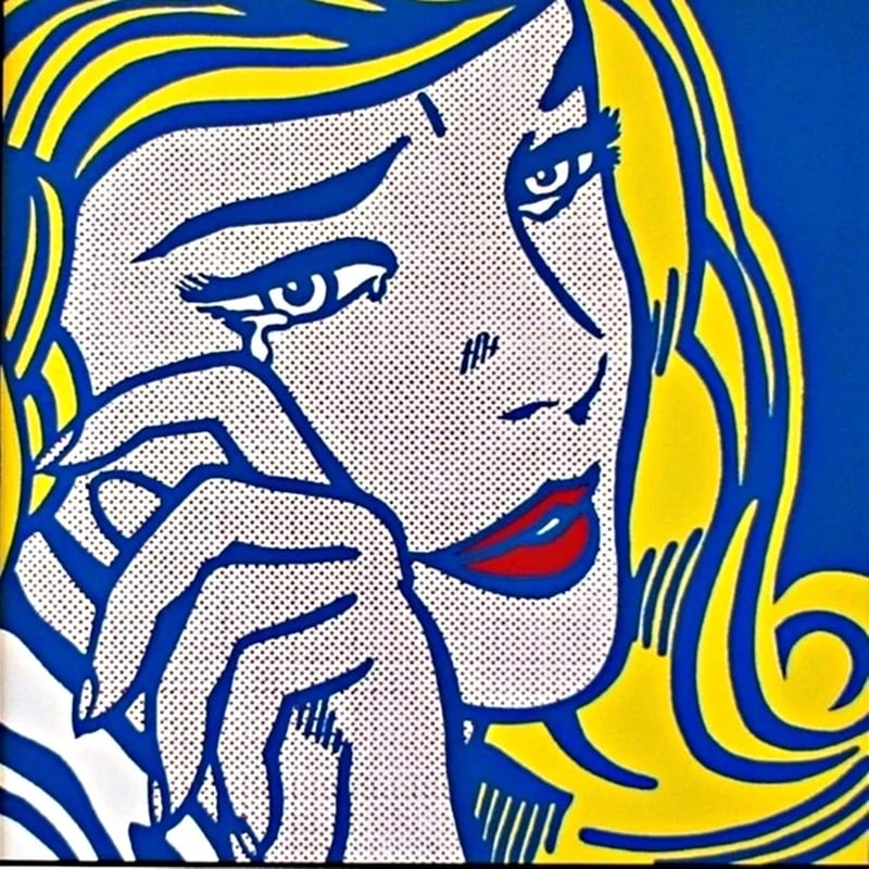 Lichtenstein, Roy - Screenprint: Artist: Lichtenstein, Roy Title: Crying Girl Technique: Screenprint on Lenox museum board size: 91,4 x 91,4 cm. (36 x 36 inch) Framed: Not framed More Information Roy L