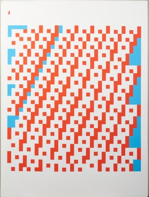 Fritz Rahmann - Silkscreen - Hand signed: Artist: Rahmann, Fritz Title: Multiplex (number 1) Technique: Silkscreen on Museum board (heavy weight paper) size: 100 x 53 cm. (39,35 x 20,85 inch) Framed: Not framed More Information Fritz Rahmann