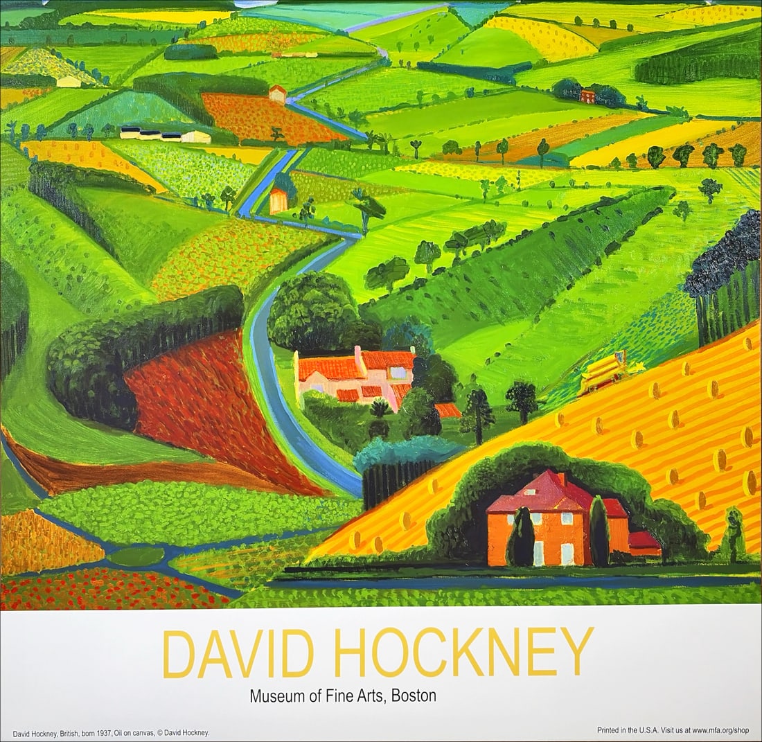 David Hockney - Poster Exhibition Museum of Fine Arts Boston - 1998: Artist: Hockney, David Title: Poster Exhibition Museum of Fine Arts Boston Technique: Exhibition Poster on Fine art paper size: 96,9 x 99,6 cm. (38,15 x 39,2 inch) Framed: Not framed More Information
