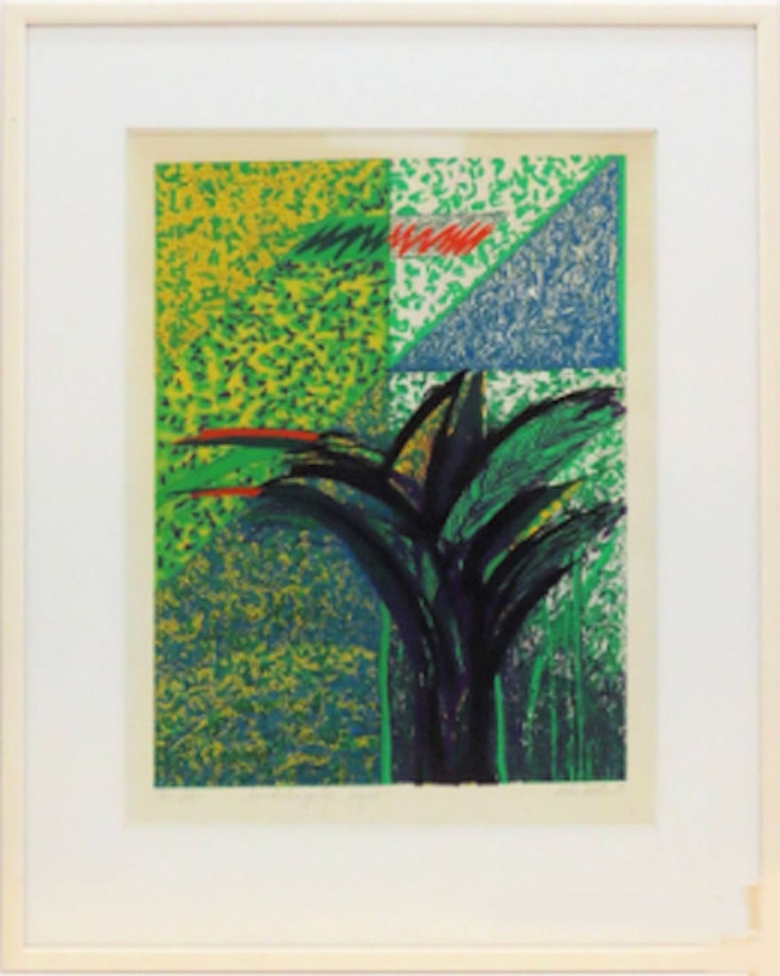 Kathleen van Houtte - Silkscreen - Hand signed: Artist: Houtte, Kathleen van Title: Landscape aspect Technique: Silkscreen on Handmade paper size: 34 x 25 cm. (13,4 x 9,85 inch) Framed: 49 x 39 cm. (19,3 x 15,35 inch) Mo