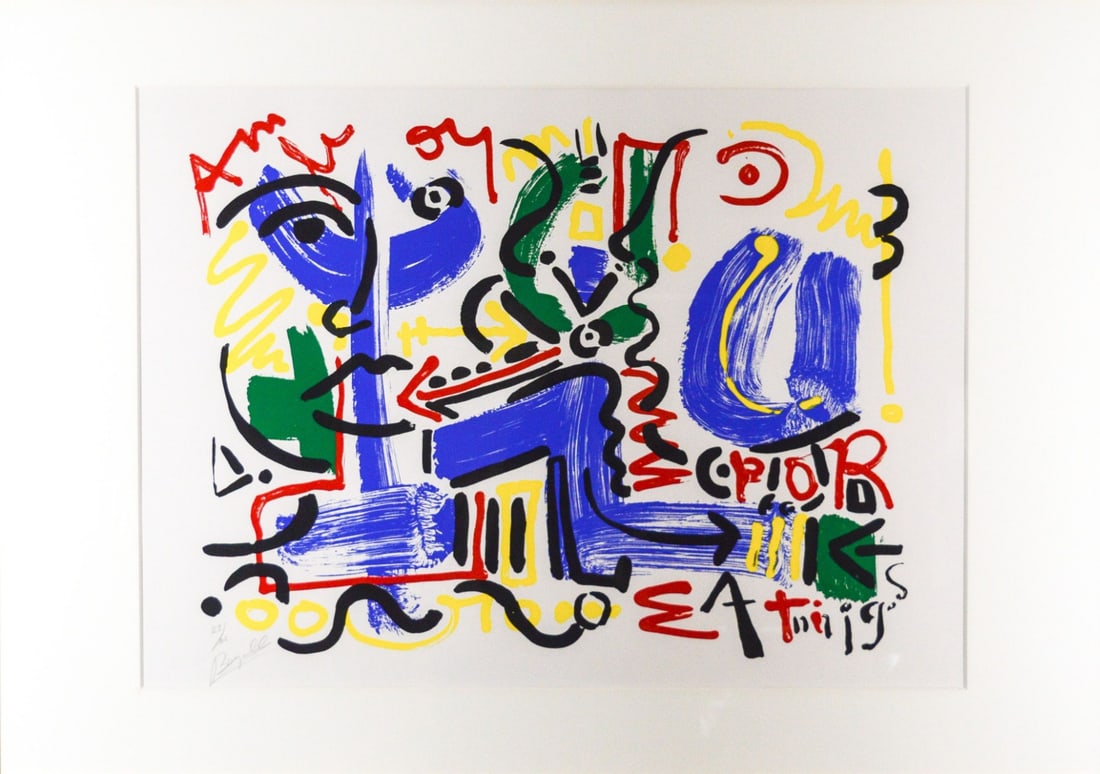 Armando Bergallo - Silkscreen - Handsigned: Artist: Bergallo, Armando Title: Untitled Technique: Silkscreen on Handmade paper size: 56 x 77 cm. (22,05 x 30,3 inch) Framed: 73 x 103 cm. (28,75 x 40,55 inch) More Information Work by the famous