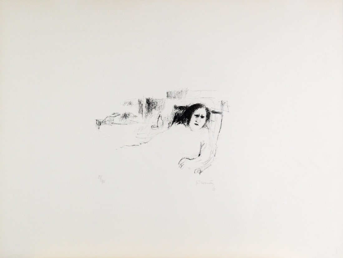 Koornstra, Metten - Lithograph.: Artist: Koornstra, Metten Title: Vrouw in stoel Technique: Lithograph on Arches paper size: 33 x 41,5 cm. (13 x 16,35 inch) Framed: Not framed More Information Hand-Signed and numbered by the Artist.