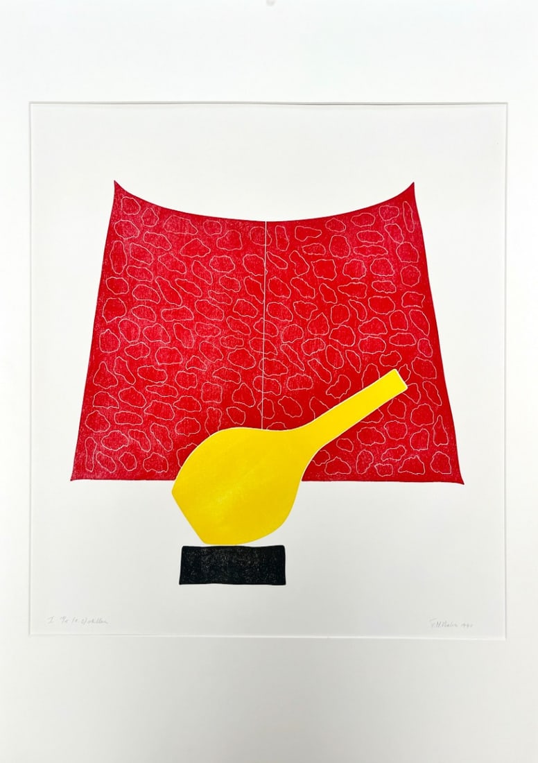 Nieboer, Tiddo - Woodcut - Hand-signed: Artist: Nieboer, Tiddo Title: Stilleven ac Technique: Woodcut on Fine art paper size: 110 x 80 cm. (43,3 x 31,5 inch) More Information Hand-signed and numbered in pencil by the A