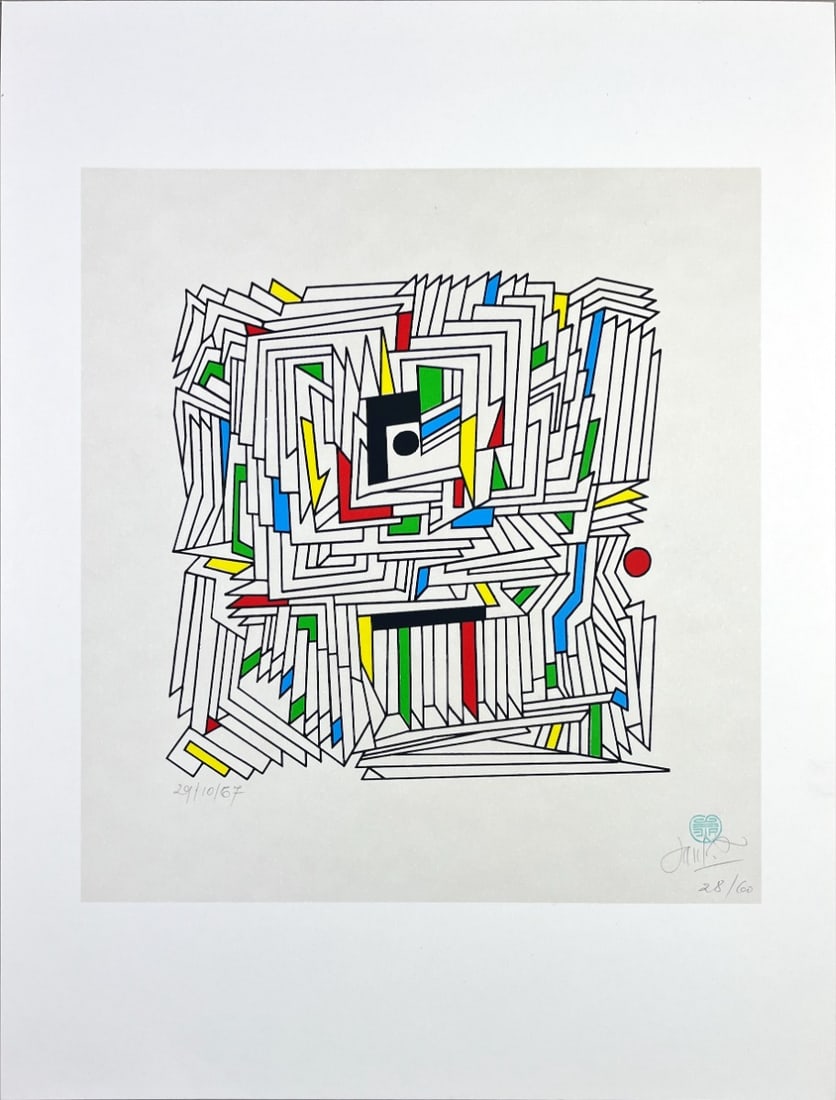Prof. Eugen Funk - Lithograph - Hand signed: Artist: Funk, Eugen Title: Untitled Technique: Lithograph on Smooth paper size: 42 x 32 cm. (16,55 x 12,6 inch) Framed: Not framed More Information Eugen Funk (1911 - 2004 ). He was a German artist,