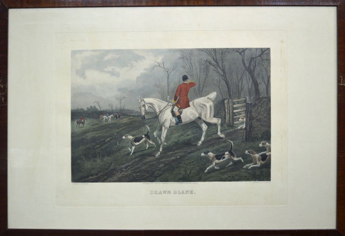 Hester, E.G. - Etching: Artist: Hester, E.G. Title: Drawn Blank Technique: Etching on Paper size: 56 x 81 cm. (22,05 x 31,9 inch) More Information Title: Drawn Blank. Old English engraving. Aquatint handcolored, 1879.