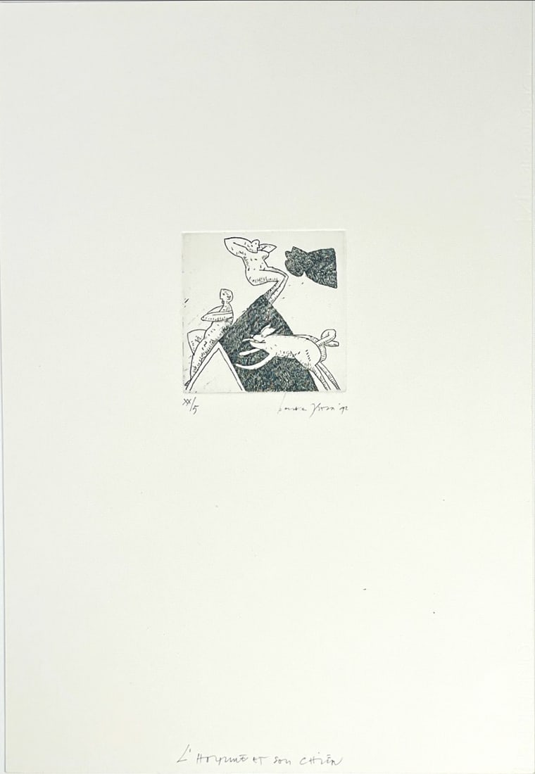 Bouke Ylstra - Etching - hand signed: Artist: Ylstra, Bouke Title: Untitled Technique: Etching on Handmade paper size: 48 x 33 cm. (18,9 x 13 inch) Framed: Not framed More Information Bouke YLSTRA (Den Haag 1933-2009 Dordrecht) Bouke