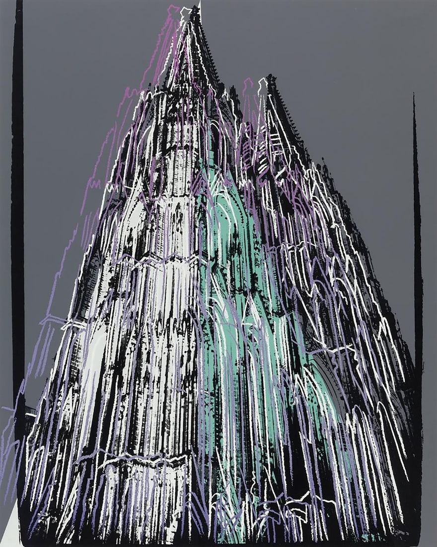 Andy Warhol - Cologne Cathedral (gray) - Screenprint with Diamond Dust (1 of 2)