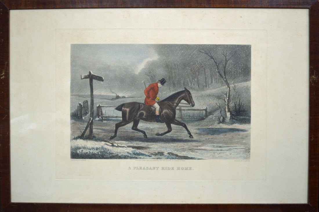 Hester, E.G. - Etching.: Artist: Hester, E.G. Title: A Pleasant Ride Home Technique: Etching on Paper size: 56 x 81 cm. (22,05 x 31,9 inch) More Information Title: A Pleasant ride Home. Old English engra