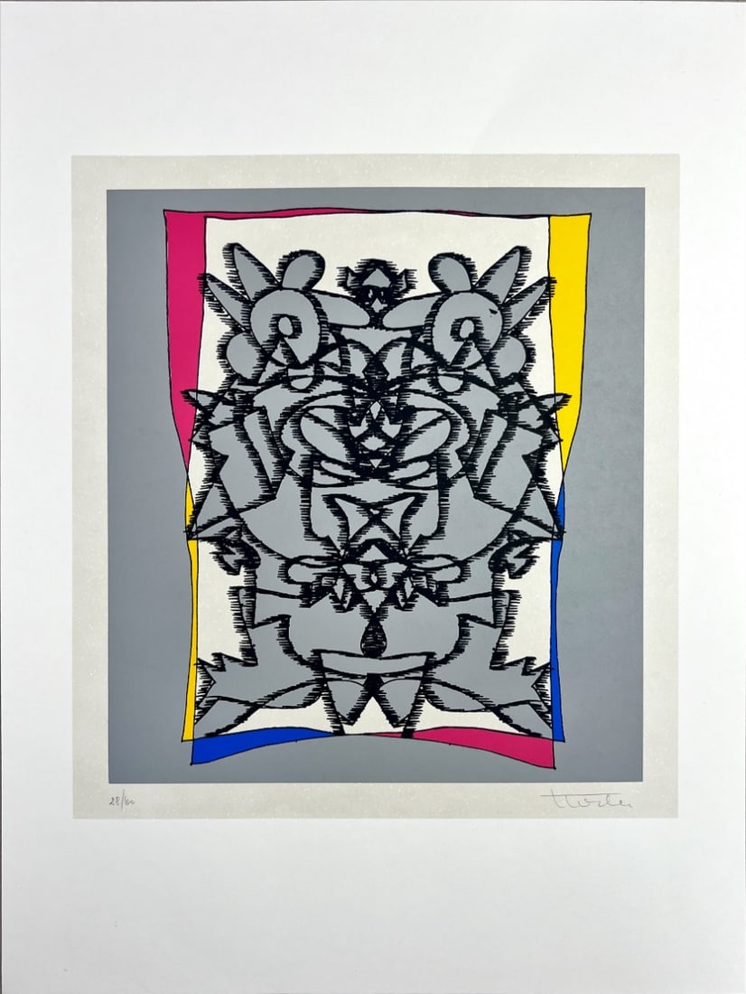Undecipherable Artist - Lithograph - Hand signed: Artist: Unknown / Unreadable Artist Title: Untitled Technique: Lithograph on Smooth paper size: 42 x 32 cm. (16,55 x 12,6 inch) Framed: Not framed More Information Grea